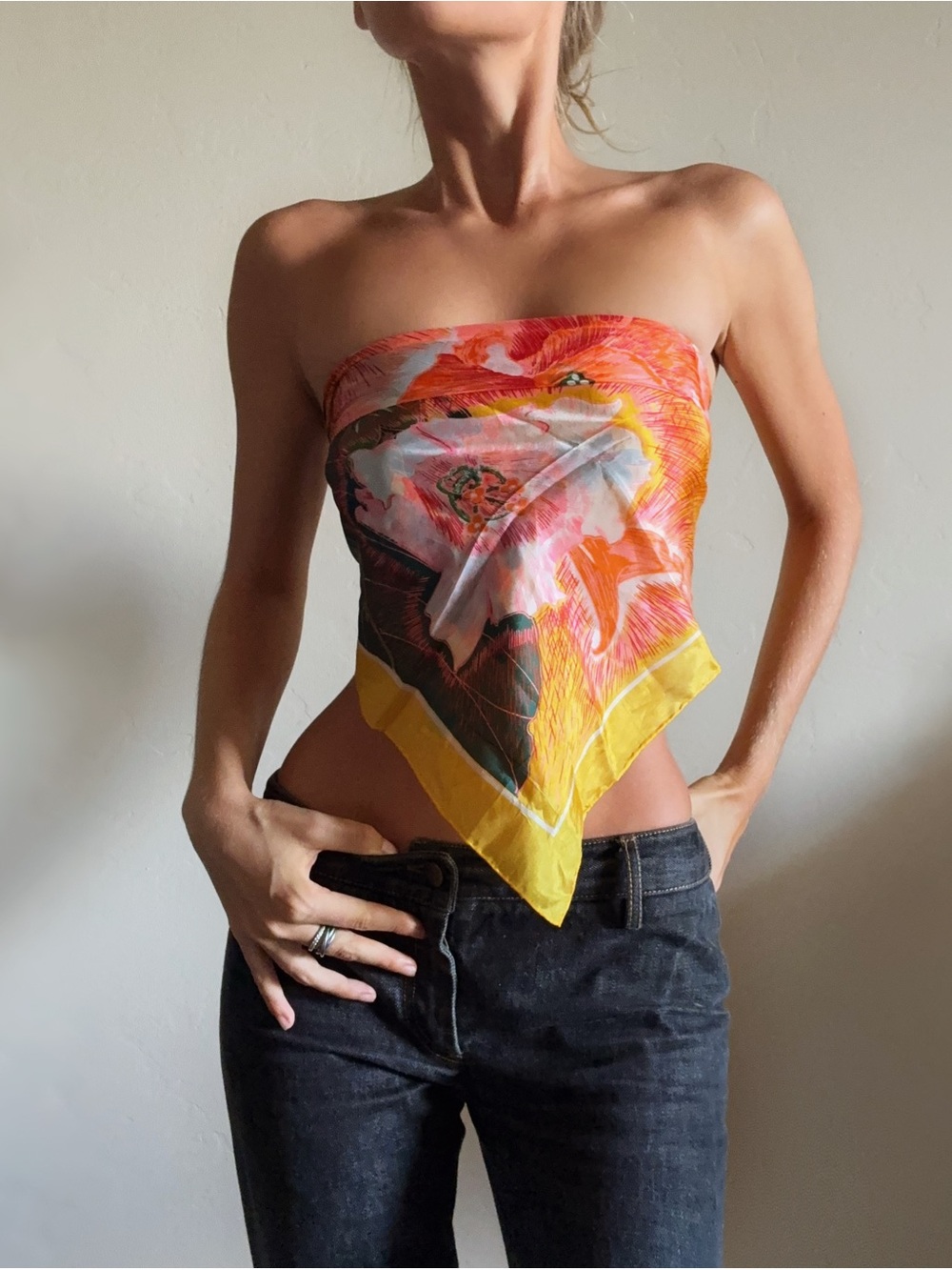 Dreamy Vintage Silk Scarf
